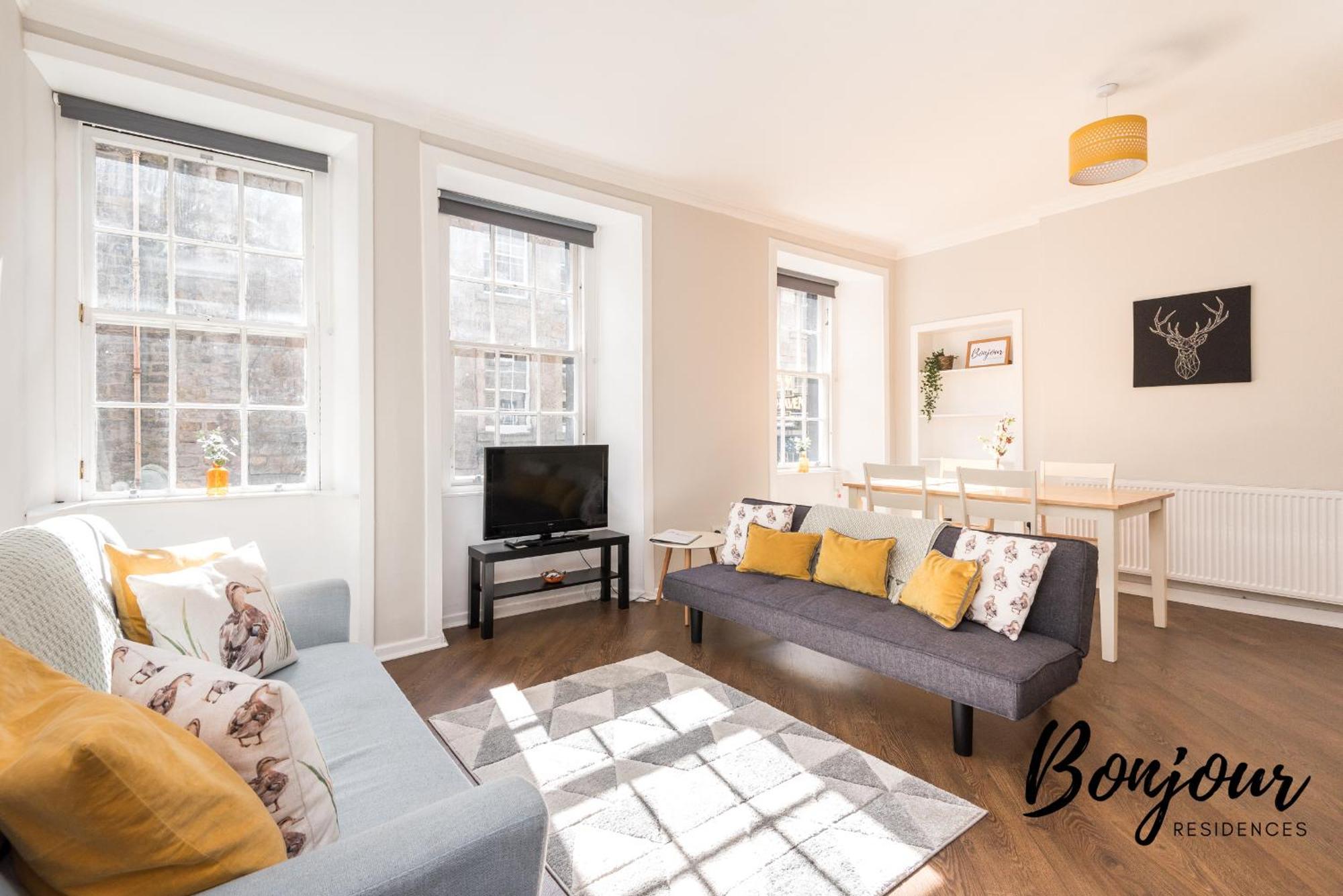 Bright New Town 2Br-1Ba, 1 Min To George St By Bonjour Residences Edinburgh Exterior photo